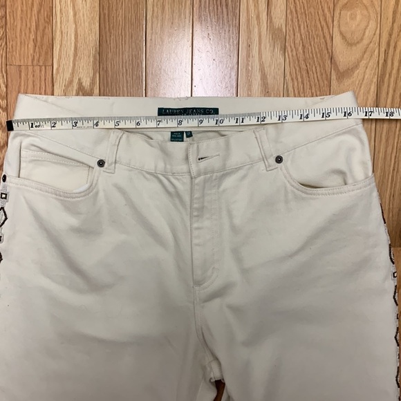 Ralph Lauren Hand beaded Native Design Pinstripe Denim‎ - Picture 7 of 8